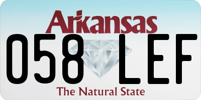 AR license plate 058LEF