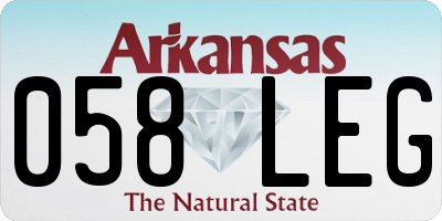AR license plate 058LEG
