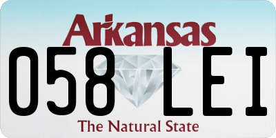AR license plate 058LEI