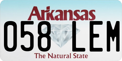 AR license plate 058LEM