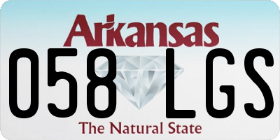 AR license plate 058LGS