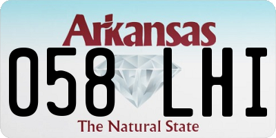 AR license plate 058LHI