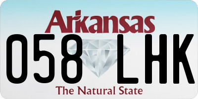 AR license plate 058LHK