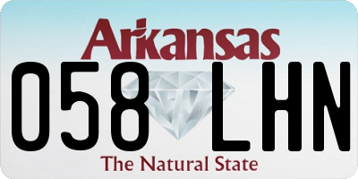 AR license plate 058LHN