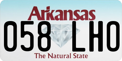 AR license plate 058LHO