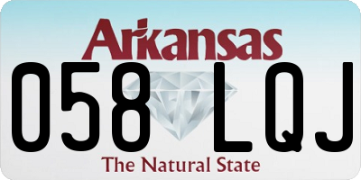AR license plate 058LQJ
