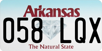 AR license plate 058LQX