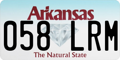 AR license plate 058LRM