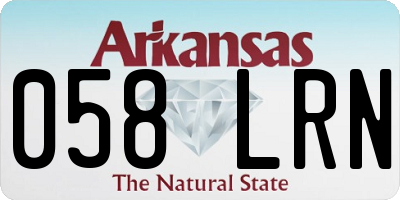AR license plate 058LRN