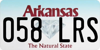 AR license plate 058LRS