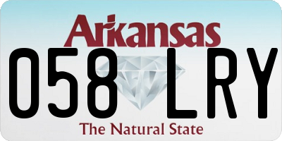 AR license plate 058LRY