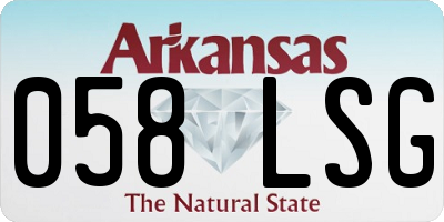 AR license plate 058LSG