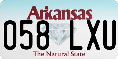 AR license plate 058LXU