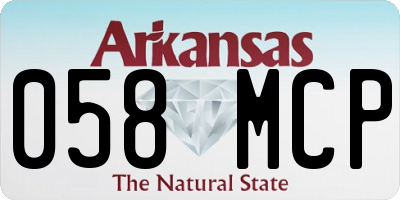 AR license plate 058MCP