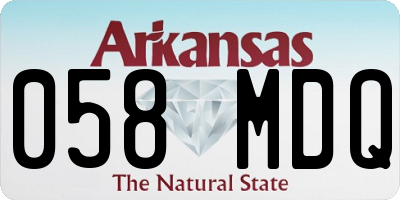 AR license plate 058MDQ