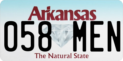 AR license plate 058MEN