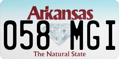 AR license plate 058MGI