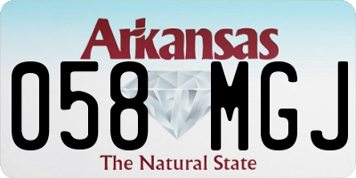 AR license plate 058MGJ