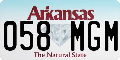 AR license plate 058MGM