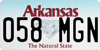 AR license plate 058MGN