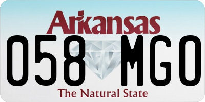 AR license plate 058MGO