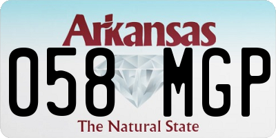 AR license plate 058MGP