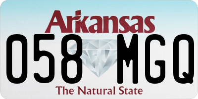AR license plate 058MGQ