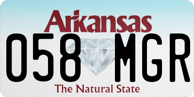 AR license plate 058MGR