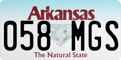 AR license plate 058MGS