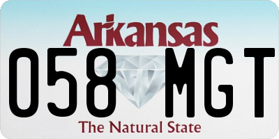 AR license plate 058MGT