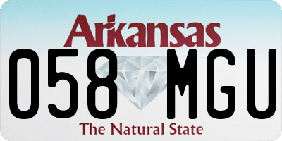 AR license plate 058MGU