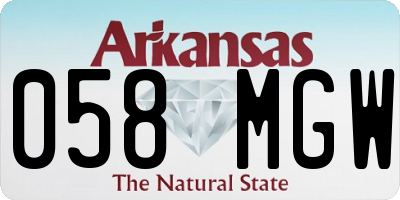 AR license plate 058MGW