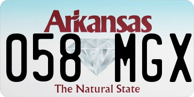 AR license plate 058MGX