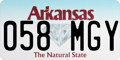AR license plate 058MGY