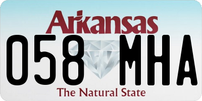 AR license plate 058MHA