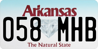 AR license plate 058MHB