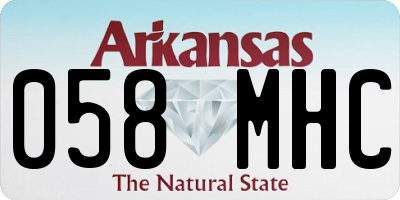 AR license plate 058MHC