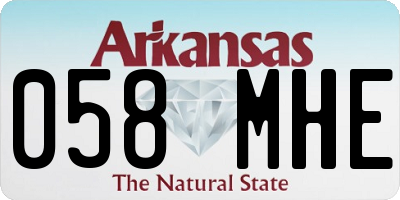 AR license plate 058MHE
