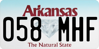AR license plate 058MHF