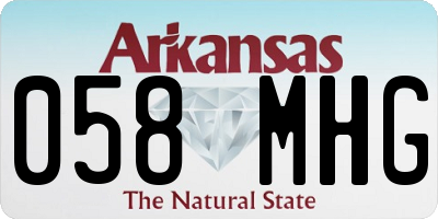 AR license plate 058MHG