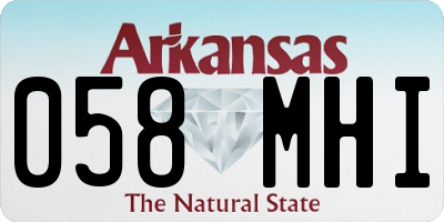 AR license plate 058MHI