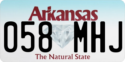 AR license plate 058MHJ