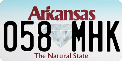 AR license plate 058MHK