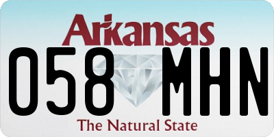 AR license plate 058MHN