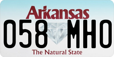 AR license plate 058MHO