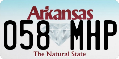 AR license plate 058MHP