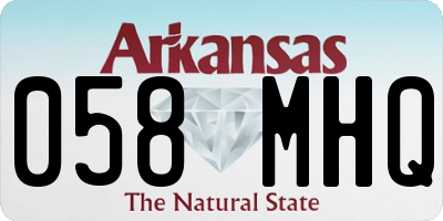AR license plate 058MHQ
