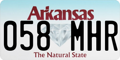 AR license plate 058MHR