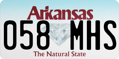 AR license plate 058MHS