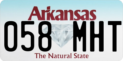 AR license plate 058MHT